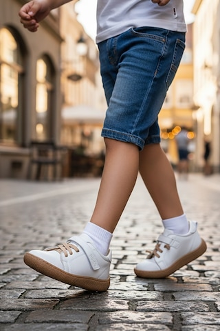 Kiko Kids Arad %100 Deri Günlük Erkek Çocuk Spor Ayakkabı Beyaz