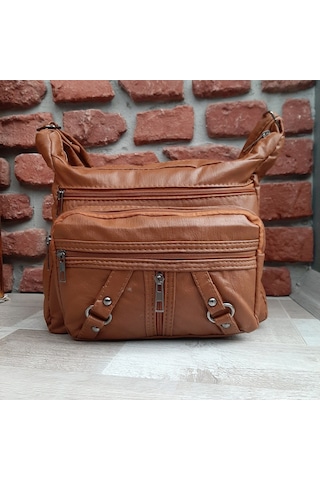 Bayan Çapraz Omuz Çantası Taba Gvn-0094 Taba