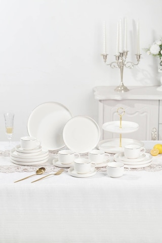 Acar Sierra 6 Kişilik 20 Parça Brunch Seti - Gold