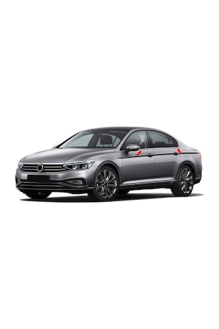Vw Passat B8 Krom Paslanmaz Çelik Cam Çıtası 4 Parça 2015 ve Üzer