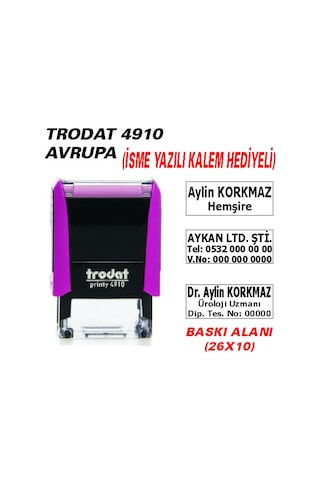 Kaşe - Trodat 4910 - Hemşire - Doktor Kaşesi N11.15115