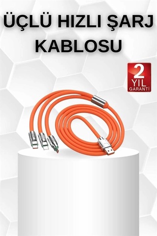 Android Ve İos Uyumlu 180 Derece Type-c Şarj Kablosu