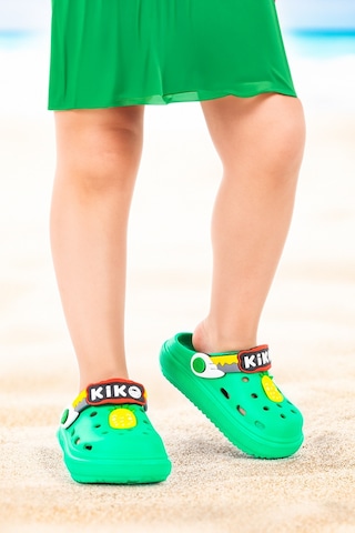 Kiko Kids Twg 755-1 Plaj Havuz Eva Kız Çocuk Terlik Yeşil