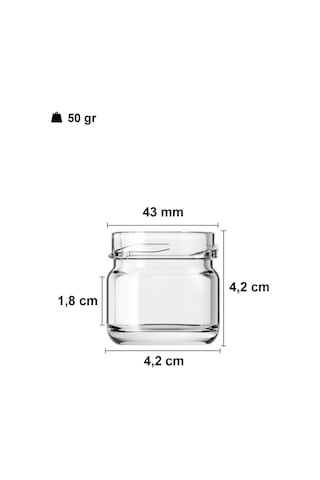 29 Ml Küçük Cam Kavanoz 29 Cc Numune Kavanozu Metal Siyah Kapaklı 6 Adet