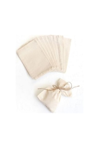 Düz Krem Ham Bez Kese - 10x15 Cm, 10 Adet