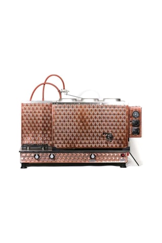 Osmanlı 3 Demlikli Bakır Çay Ocağı Kazanı 35 Lt