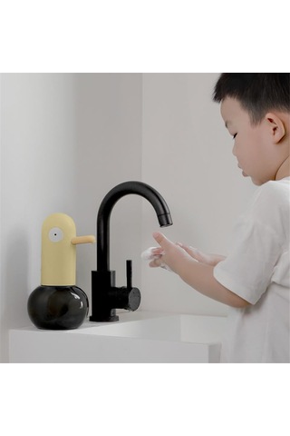 Xiaaokeji Köpük Sabunluk Temassız Ördek Şeklinde Sabunluk 400ml Sarı