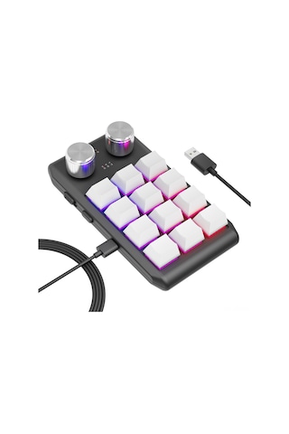 Maiyame Tek Elle Kullanılan 12 Tuşlu Macro Klavye: Uwbt Bağlantı, Kırmızı Anahtarlar Ve Özelleştirilebilir Tuşlar