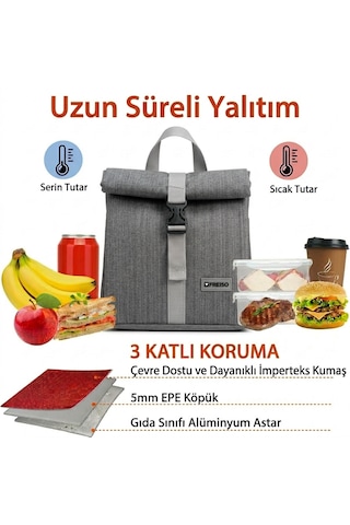 Frelso Termal Beslenme Çantası Gri