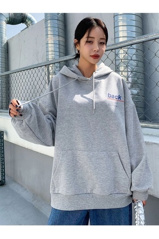 Altamira Unisex Back Baskılı Oversize Kapşonlu Sweatshirt 001
