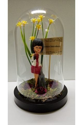 Çalışan Anneye Hediye Kadın Ofis Çalışanı Yeni Iş Tebrik Ve Terfi Hediyesi Mika Fanus Teraryum