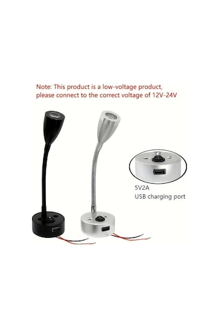 Trendooze Gaojunshop01 Mryc Led Masa Spot Lambası, 3w Beyaz Işık, Esnek Boyun