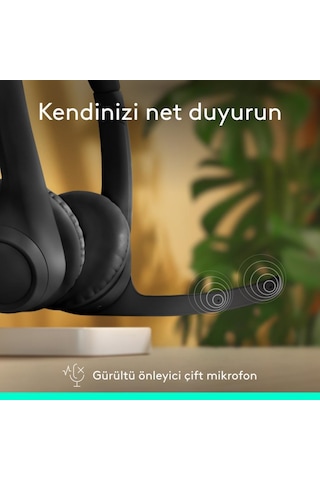 Logitech Zone 300 Gürültü Önleyici Mikrofonlu Kablosuz Bluetooth Kulaklık - Siyah