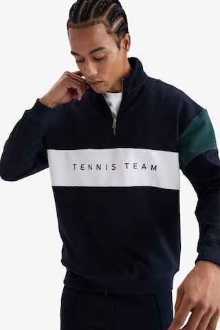 Defacto Defactofit Boxy Fit Dik Yaka Yarım Fermuarlı Sporcu Sweatshirt F0199ax25aunv253 Lacivert