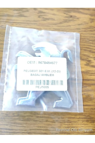 Peugeot 301 Ön Arma 2012-2016 Yılları Arası Uyumlu Pejo 301 Ön Panjur Aslanı 3m 3d Krom