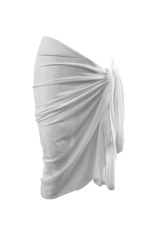 Tarzını Seç Esnek Likralı Uzun Beyaz Tül Pareo 150x95 Cm Çok Renkli