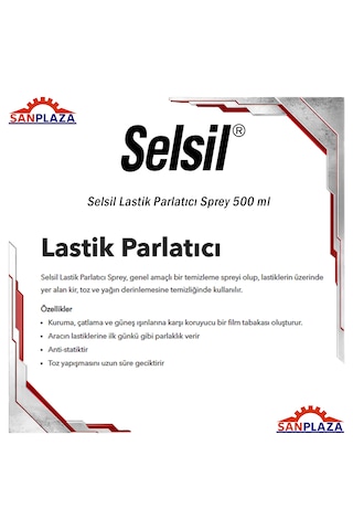 Selsil Lastik Parlatıcı Sprey 500 Ml 24 Adet