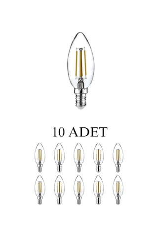 Horoz 001-013-0004 Filament Led Ampul 4w E14 Duy Beyaz Işık - 10 Lu Paket