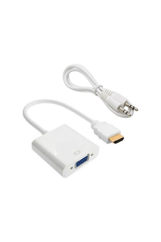 Hdmi To Vga Ses Çıkışlı Kablo Çevirici Dönüştürücü Adaptör
