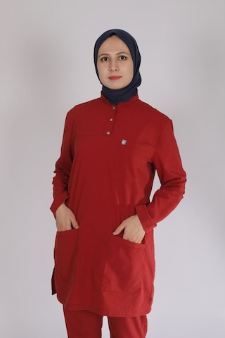 Likralı Hemşire Forması Tesettür Tek Üst (550391953)