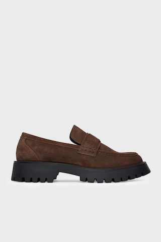 Guess Gorizia Deri Logolu Makosen Ayakkabı Fmtzıasue14 Erkek Ayakkabı Fmtzıa Sue14 Brown Kahve