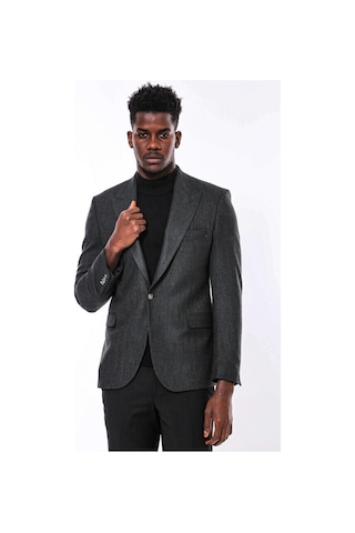 Wessi Slim Fit Desenli Yeşil Erkek Ceket Yeşil