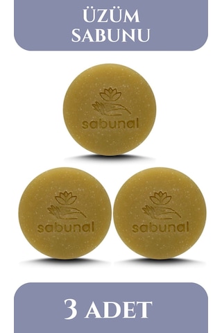 Sabunal Üzüm Sabunu 3 Adet - Cilt Elastikiyet Sabunu