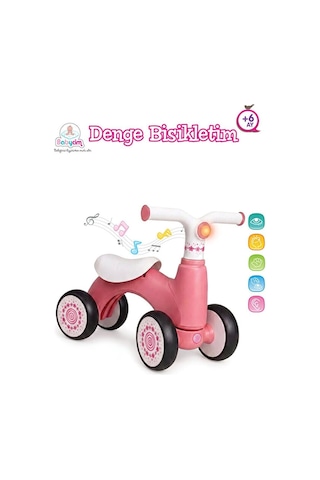 Urt047-001 Pembe Babycim Denge Bisikleti Çok Renkli