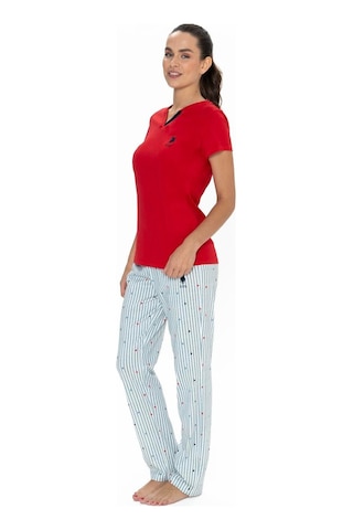 U.s. Polo Assn. Kadın Kırmızı Pijama Takım Kırmızı