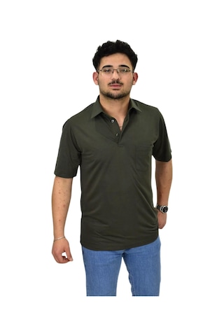 Raymons Erkek Büyük Beden Gömlek Yaka Tişört T6065 Bgl-st04540 Haki