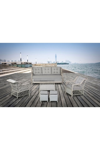 Btkconsept Madrid Açık Gri Bahçe Ve Balkon Takımı Gri