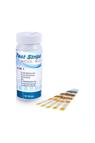 Tenfowee 6 Lı Su Test Şeridi: Ph, Klor, Sertlik Ve Siyanürik Asit Ölçümü İçin 50 Li Paket