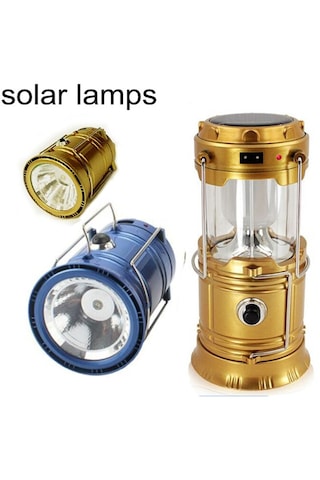 Güneş Enerjili Açılır Kapanır Kamp Lambası Çok Renkli