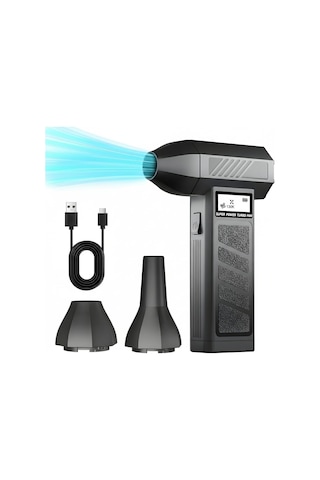 Profesyonel Turbo Jet Fan 130.000 Rpm - Led Ekranlı Mini Turbo Fan Taşınabilir Basınçlı Hava Ci