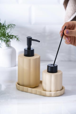 Acar Vega Bej 3 Parça Banyo Seti Bej