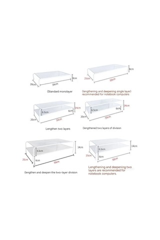 Sones Bilgisayar Monitörü Yükseltilmiş Braketli Masa Ferforje Raf Düzenleyici, Özellikler: Çift Katmanlı