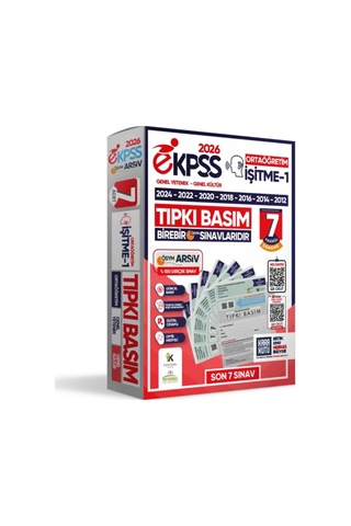 2026 EKPSS Ortaöğretim İşitme-1 ÖSYM Çıkmış Soru Tıpkı Basım Soru Kitapçıkları 7li TG Deneme Paketi