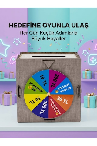 Şans Çarklı Hediyelik Tasarruf Kutusu Eğlenceli Para Biriktirme O