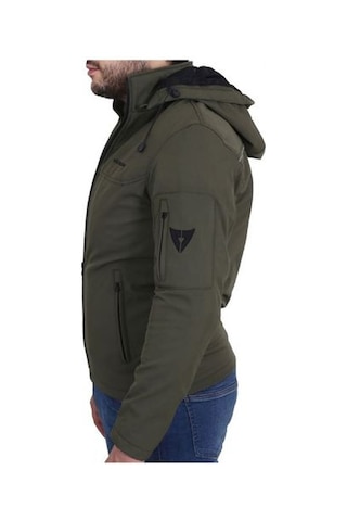 Venom Motosiklet Montu Jaws Soft Shell Yeşil-haki Erkek Motorcu Mont