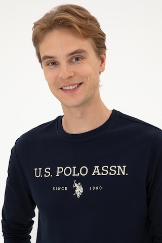 U.S. Polo Assn. Erkek Regular Fit Bisiklet Yaka Lacivert İnce Basic Sweatshirt 50313743-VR033