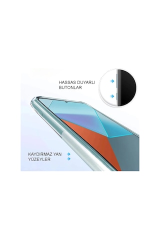 Xiaomi Redmi Note 13 Pro - 5g Uyumlu Şeffaf Kılıf Ultra Koruma Hassas İnce Tasarım -kamera Korumalı Beyaz