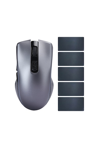 Kablosuz Bluetooth Şarj Edilebilir Çift Modlu Sessiz Oyun Ofis Faresi 2.4g Uzay Grisi