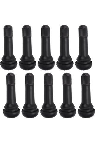 Tenfowee 10 Adet Tr414 Lastik Valfi - Kauçuk Malzeme, Soğuk-ısı Dayanıklı, 11.5mm Jant Delik Uyumlu, Yedek Parça Vana Çekirdeği Yok
