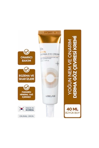 Lebelage ve  Salyangoz Özlü Nemlendirici Göz Kremi Dr. Snail Derma Eye Cream 40 ML