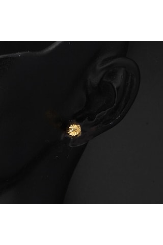 Bilezikci 22 Ayar Kalemli Top Altın Küpe 5 Mm. Yken32292