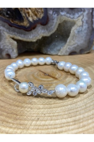 Yeni Model Markiz Zirkon Inci 925 Gümüş Bileklik