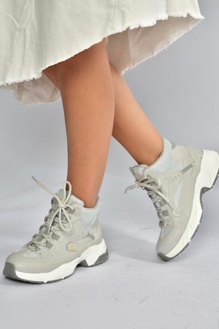 Fox Shoes V312415009 Gri Bilekli Spor Ayakkabı Sneakers Gri