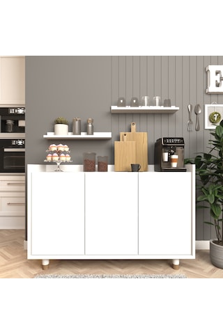 Bono Raflı Kahve Köşesi , Çok Amaçlı Dolap , Konsol , Beyaz