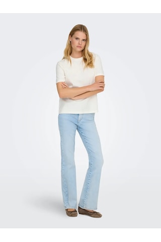 Only Onlsophıa S/s Embroidery Kadın T-shirt 15368560 Ekru