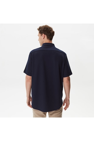 Nautica Erkek Lacivert Classic Fit Kısa Kollu Gömlek Düz W35416t Lacivert